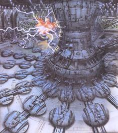 Cylon basestar hangar bay