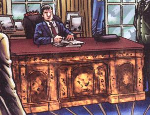 President at the Resolute desk
