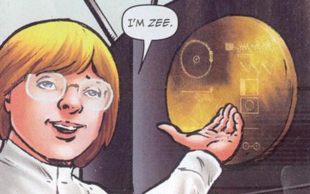 Dr. Zee with Voyager disc