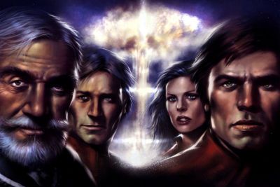 mushroom cloud w/ skull motif